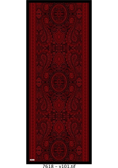 Mirsoy Scarf Mirayze Etnik Desen Şal Vişne Çürüğü