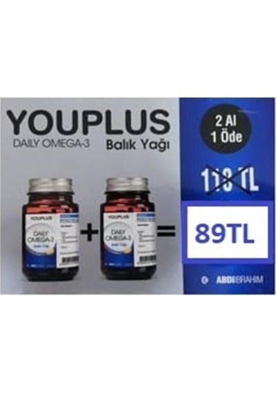 You.Plus Daily Omega-3 2li Avantaj Paket