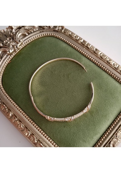Lente Aksesuar Xuping Lüks Seri Zirkon Taşlı X Model Gold Kelepçe Altın - Gold
