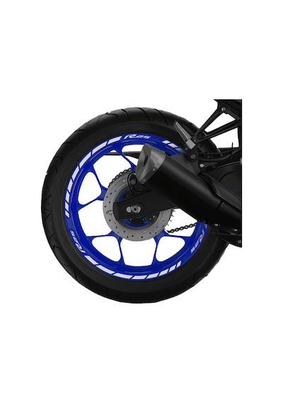 GP Kompozit  Yamaha R25 2015-2024 Uyumlu Jant Şeridi Reflektif Gri