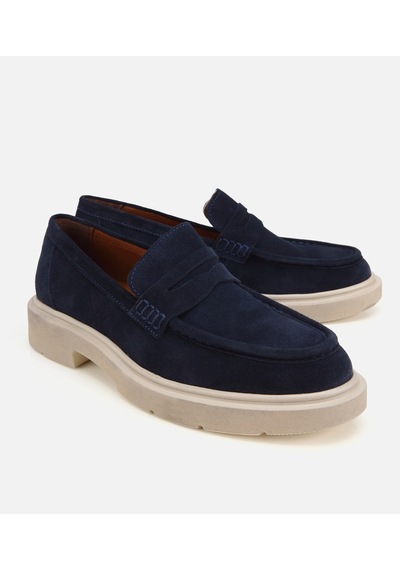 Hotiç Erkek Süet Deri Lacivert Kalın Tabanlı Günlük Loafer 02ayh319370a680 02ayh319370a680