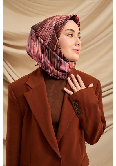 Silk Home Twill İpek Eşarp 11484-31 Taba, Yavruağzı, Pembe, Mor, Kahve