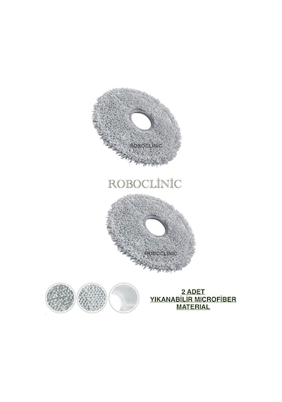 Dreame L40 Ultra Ce Robot Süpürge Uyumlu Yedek Microfiber Mop Paspas 2 Parça