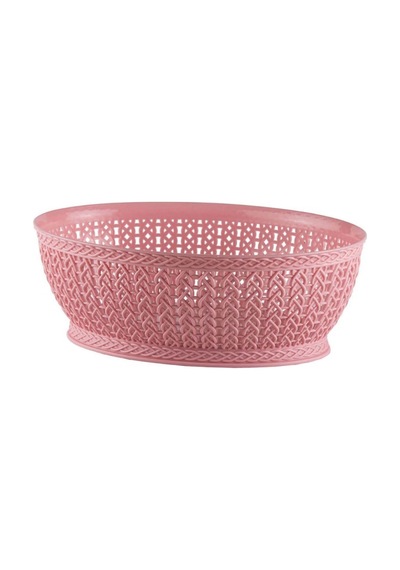 Oval Örgü Sepet 3,5 Lt Pembe