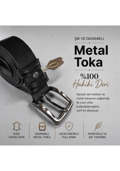 Akyol Erkek %100 Hakiki Deri Kemer Kumaş Acı Kahverengi