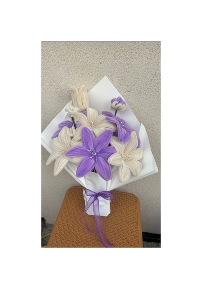 Hediyelik Lila-beyaz Lilyum Buket Lila-beyaz - 931236336 Lila-beyaz