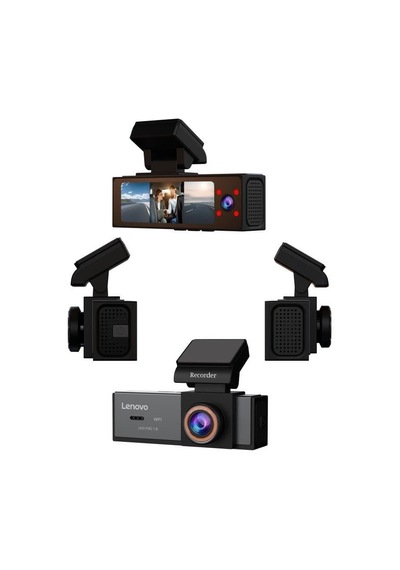 Araç İçi Kamera 1080p Dokunmatik Wifi Ön İç Ve Arka Araç Kamerası Q7 7302 Siyah