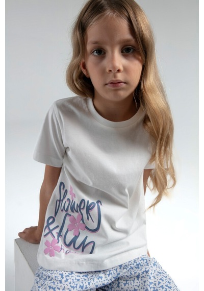 Xo Kids Kız Çocuk Pijama Takım 9-14 Yaş 3612 Beyaz
