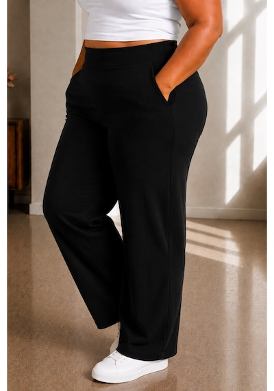 Sngl Tekstil Kadın Büyük Beden Pantolon S M L Xl 2xl 3xl 4xl 5xl 6xl 7xl 8xl 9xl Siyah