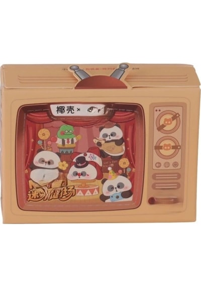 Mey İthalat Lz-7425 Mini Tiyatro Serisi 100 Parça Blind Box Block Oyuncak