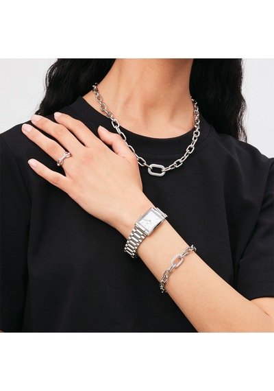 Crystal Link Bracelet Silver Silver