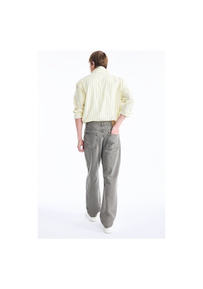 Defacto Straight Fıt Normal Bel Boru Paça Jean Pantolon I6142ax26aukh500 Haki-kh500