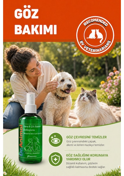 250 Ml Kedi Köpek Göz Kulak Temizleyici Ve Deri/yara Bakım Ürünü