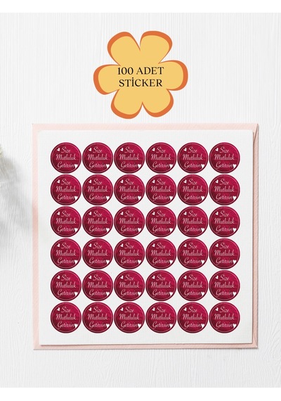 100 Adet Teşekkür Ederiz Stickers Paketleme Kargo Çıkartma Pyt0ds