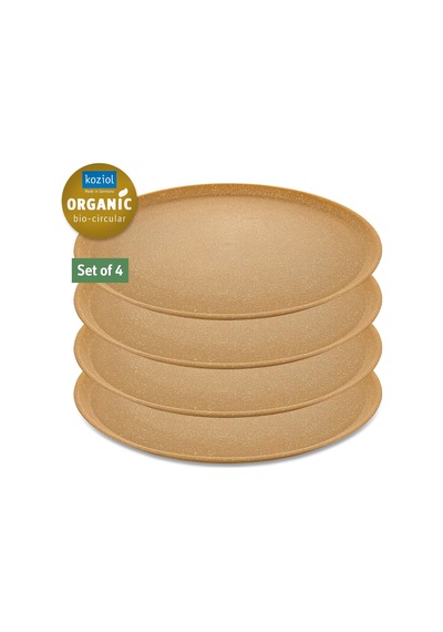 4'lü Kahverengi Tabak - 25.5 Cm Çok Renkli