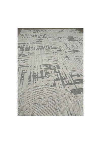 Denf Home İskandinav Sisal Loop Yumuşak Doku Özel Kesim Modern Salon Koridor Oturma Mutfak Halısı Kilim Yolluk Gri - Krem