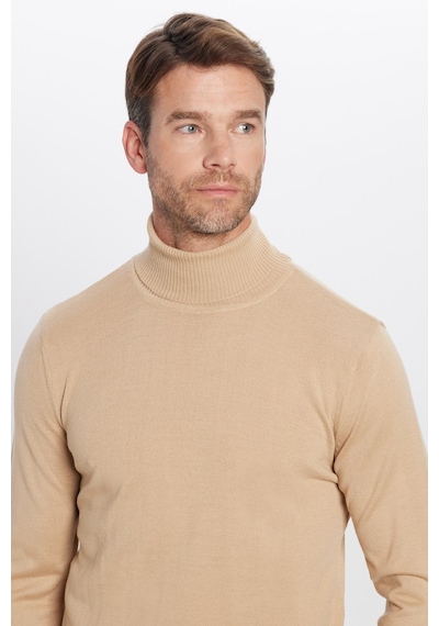 Tudors Erkek Slim Fit Dar Kesim Tam Boğazlı Yaka Düz Yün Taş Triko Kazak-25728 Taş - Ekru Tudors Erkek Slim Fit Dar Kesim Tam Boğazlı Yaka Düz Yün Taş Triko Kazak-25728 Taş - Ekru