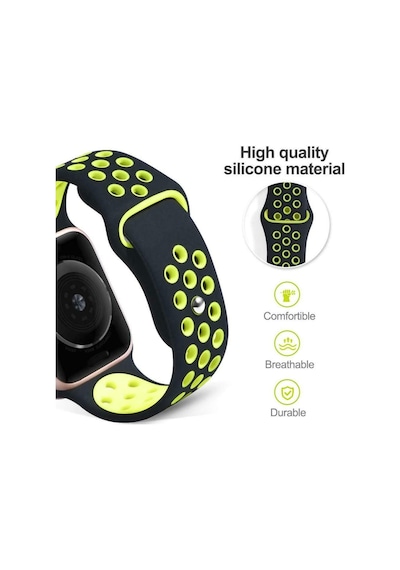Apple Uyumlu  Watch 1 2 3 4 5 6 7 38 MM 40 MM 41 MM Spor Silikon Tme Kordon