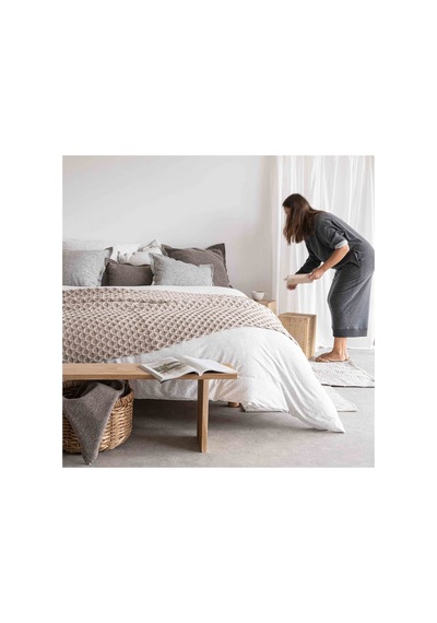Home Kalın Örgü Battaniye Sofa & Yatak Üstü Dekoratif Battaniye 130cm X 170cm Bej Bej3 Bej3