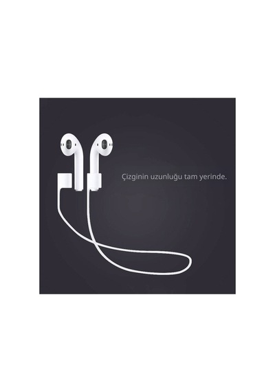 Apple Airpods Ve Airpods Pro İçin Silikon Boyun Askısı, Kaybolma Önleyici Sporcu Kulaklık İpi Beyaz