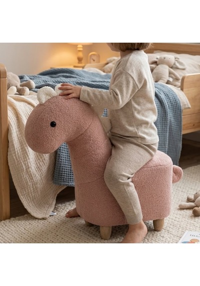 Argimo Rexy Dinozor Bebek Çocuk Odası Puf Pembe