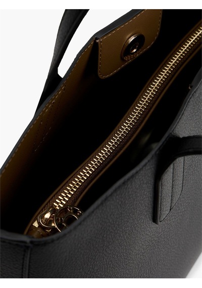 Tommy Hilfiger Th Icon Mını Tote Kadın Siyah Çanta - Aw0aw18233
