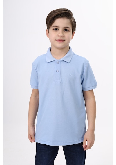 Toontoy Unisex Çocuk Nakışlı Tişört Mavi