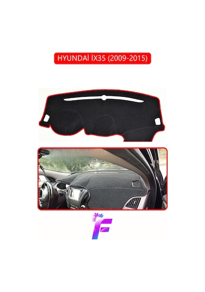 Hyundai İx35 2009-2015 Uyumlu Torpido Örtüsü Kolay Montaj Yansıma Önleyici Tam Koruma G57
