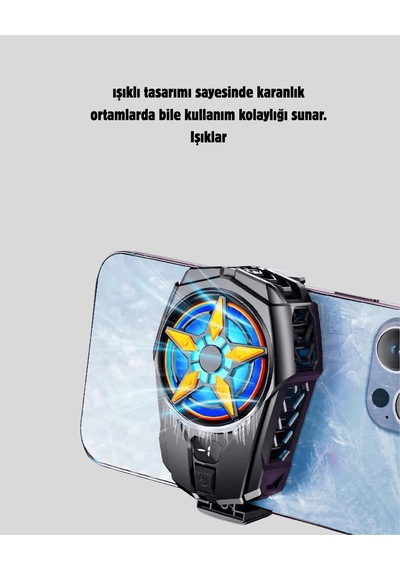 Şarj Edilebilir Telefon Soğutucu Fan, Taşınabilir Sessiz Oyun Soğutucusu