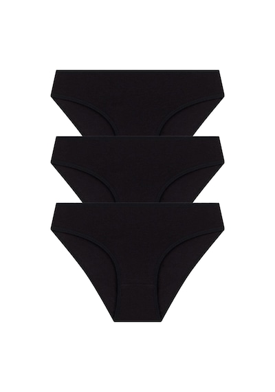 Cottonhill Basic Pamuklu Kadın Bikini Külot 3'lü Paket - 7 Çok Renkli 2 Çok Renkli