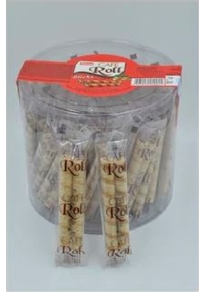 Elvan Cafe Roll Çikolata Dolgulu Fındıklı Gofret 48 x 10 G