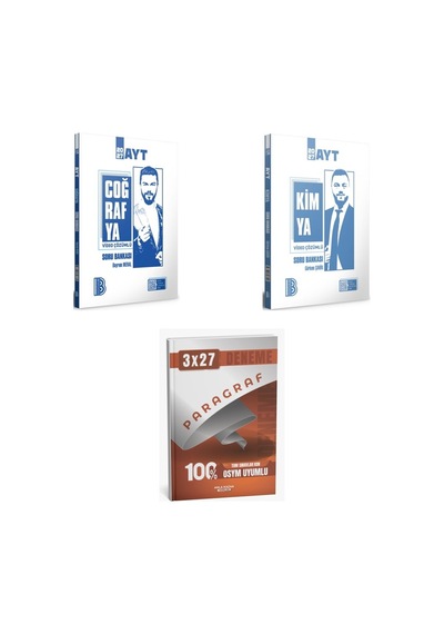 2027 2027 Benim Hocam Ayt Coğrafya + Kimya Soru + Anla Kazan Paragraf Deneme 3'lü Set
