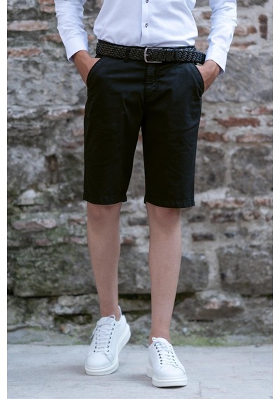 Gabardin Kumaş Pamuklu Regular Fit Chino Yan Cep Erkek Şort