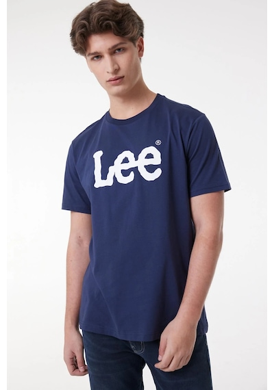 Regular Fit Grafik Baskılı T-shirt Navy Drop Navy Drop