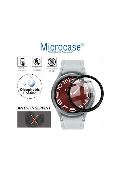 Samsung Galaxy Uyumlu Watch6 44mm Tam Kaplayan 3d Pet Film Siyah Al3385