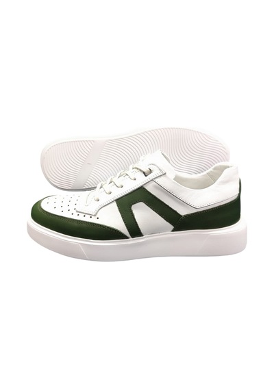 King Paolo King Shoes Yeşil Beyaz Erkek Sneaker Beyaz - Yeşil