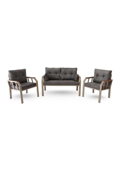 Tu Tienda Kapiçino Metal 2+1+1 Demonte Bahçe,balkon Takımı Gri
