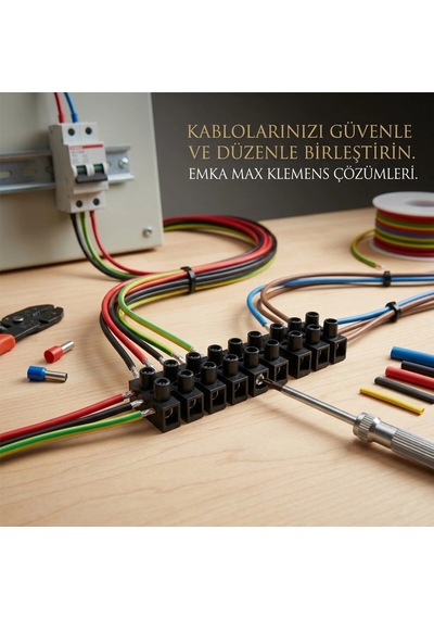 50 Adet Siyah Plastik Sıra Klemens 5468