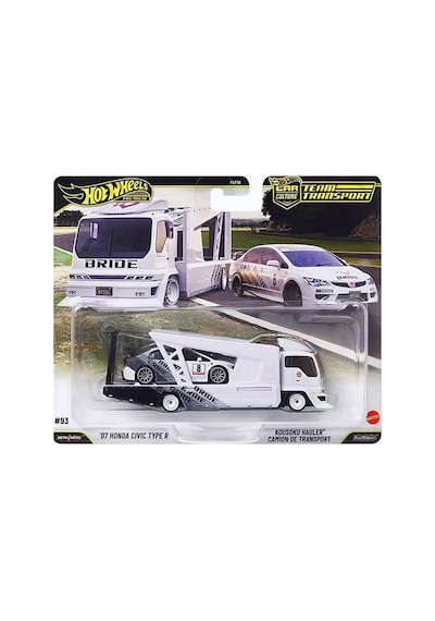 Hot Wheels Premium Team Transport 93 Brıde 07 Honda Civic Type R & Kousoku Hauler- Flf56-jhx94
