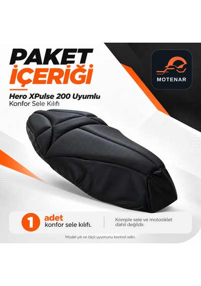 Motenar Hero Xpulse 200 Uyumlu Visco Konfor Sele Kılıfı Siyah