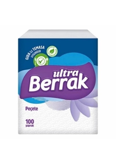 Berrak Kare Peçete 100'lü X 4 Adet