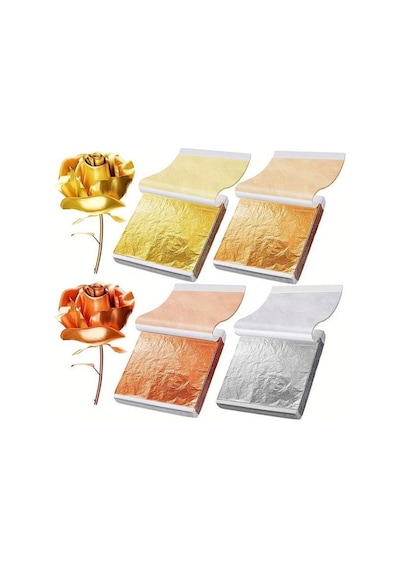 Varak Kaplama Yaprak Metalik Folyo İmitasyon 9x9cm 10lu Paket 1 A Gold R5799f-1 Karışık