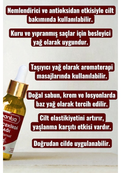 Vişne Çekirdeği Yağı 20 Ml %100 Saf Soğuk Sıkım - Cilt & Saç Bakımı Ve Doğal Desteği 20 ML