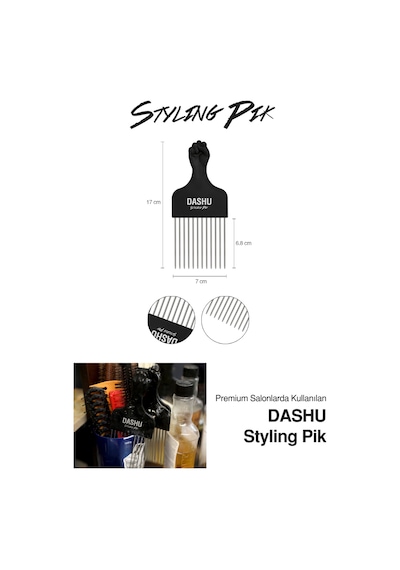 Hacim Kazandıran Geniş Aralıklı Metal Dişli Saç Şekillendirme Tarağı Dashu Classic Styling Pik