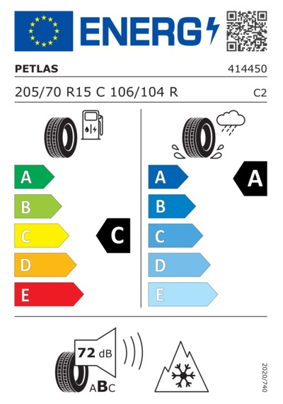 Petlas 205/70R15C 106/104T 8pr Vanmaster + A/S Dört Mevsim Lastiği 2025