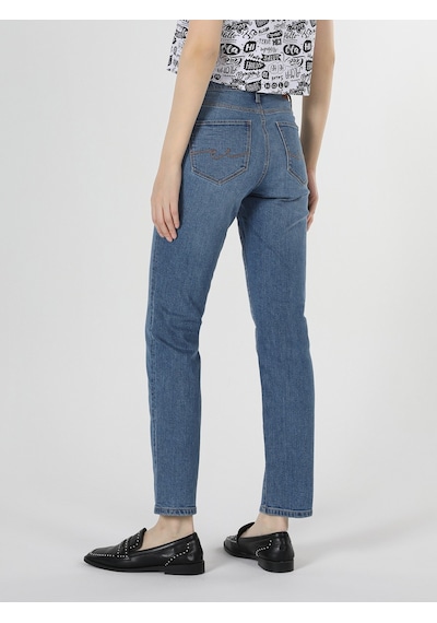 Colin's 703 Carla Slim Fit Normal Bel Düz Paça Mavi Kadın Pantolon CL1058577_Q1.V1_DN40740