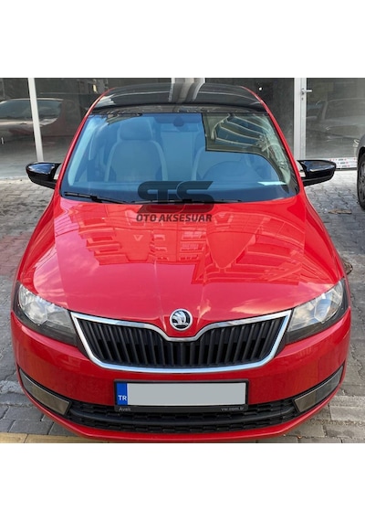 Skoda Rapid 2015-2017 Uyumlu Batman Yarasa Ayna Kapağı Piano Black Abs Plastik Sts Oto Aksesuar