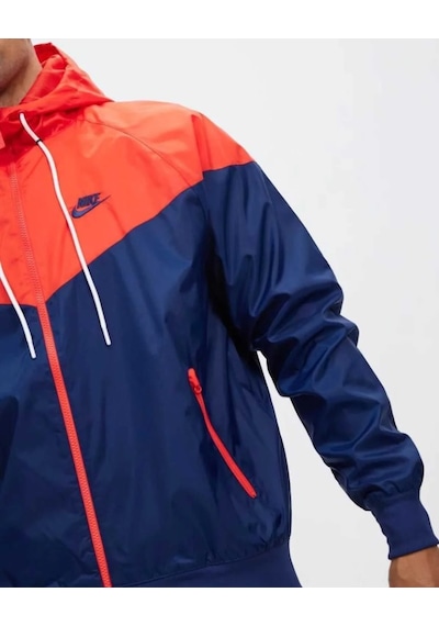 Nike Sportswear Windrunner Da0001-410 Erkek Mavi Ceket Lacivert - Kırmızı