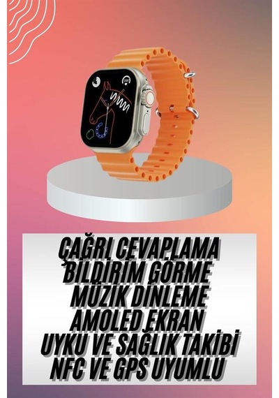 Akıllı Saat Ultra Android &amp İos Uyumlu Arama Bildirim Özellikli
