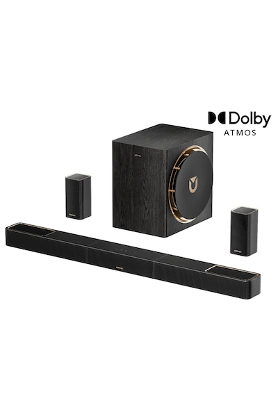 Ultımea Skywave X50 Dolby Atmos 5.1.4 Soundbar, 2xsurround, 8" Subwoofer, Gan Amfi Ev Sinema U422a